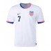 Camisa de Futebol Estados Unidos Giovanni Reyna #7 Equipamento Principal Copa America 2024 Manga Curta